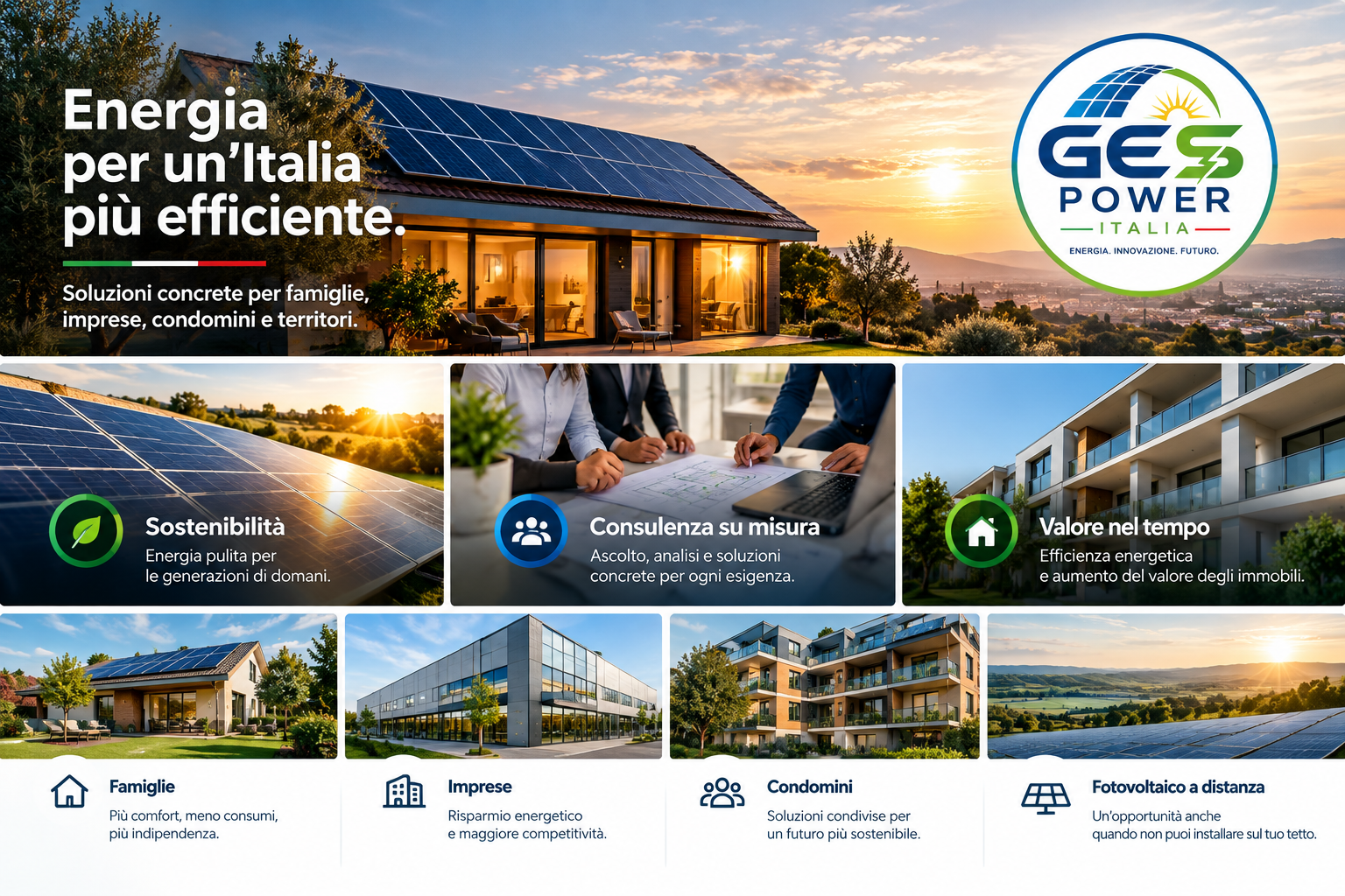GES Power Italia: soluzioni energetiche per famiglie, imprese e condomini