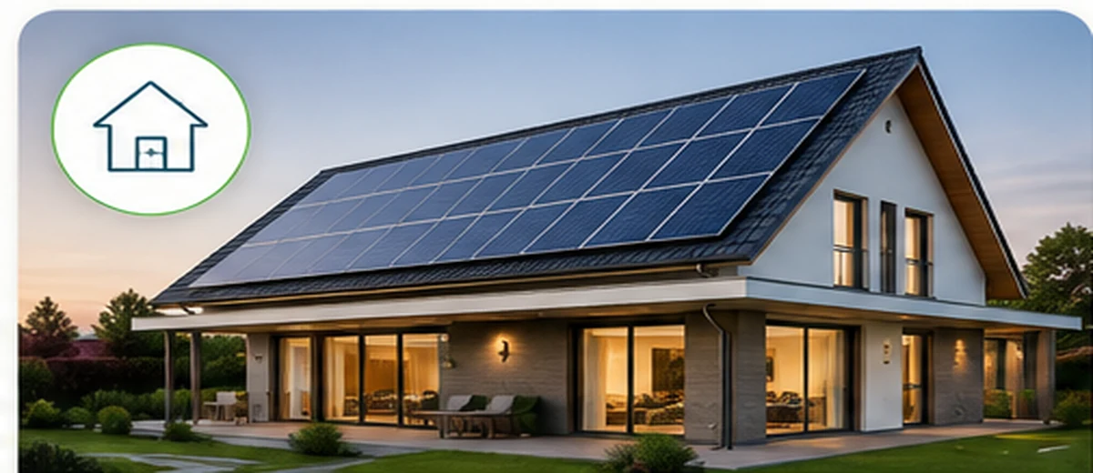 Casa con impianto fotovoltaico
