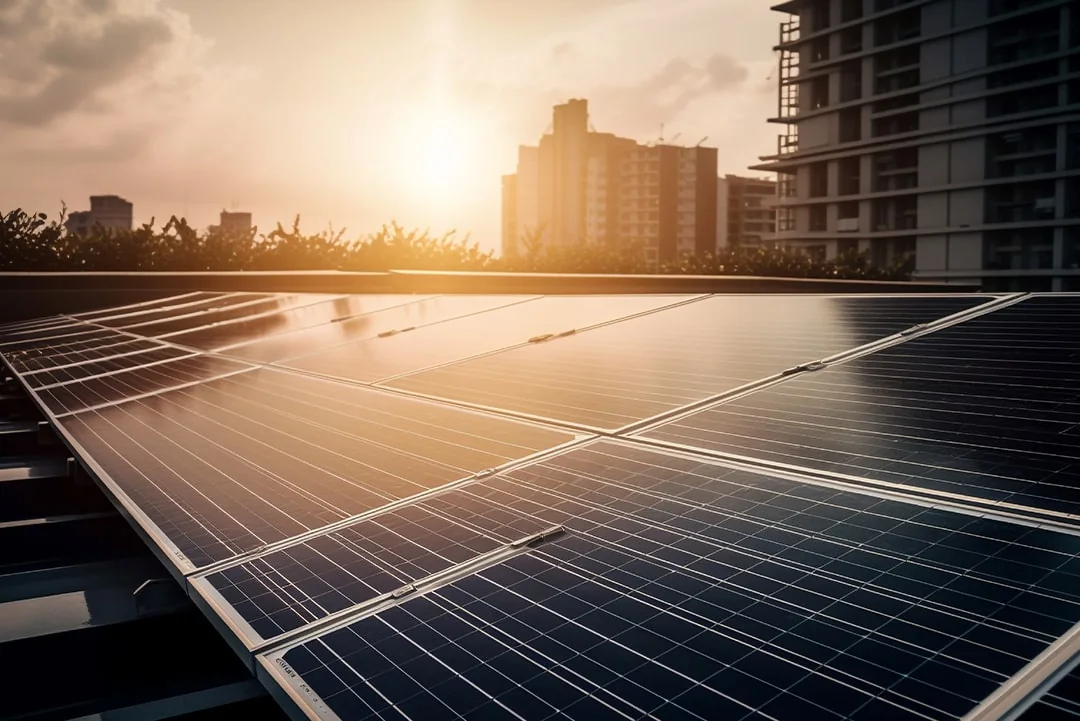 Pannelli fotovoltaici in contesto urbano